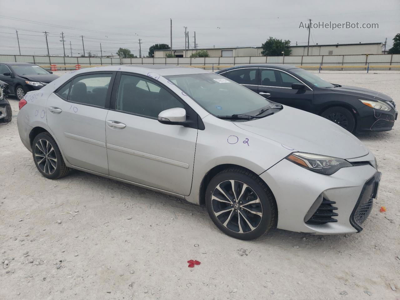 2017 Toyota Corolla L Silver vin: 5YFBURHE7HP578244