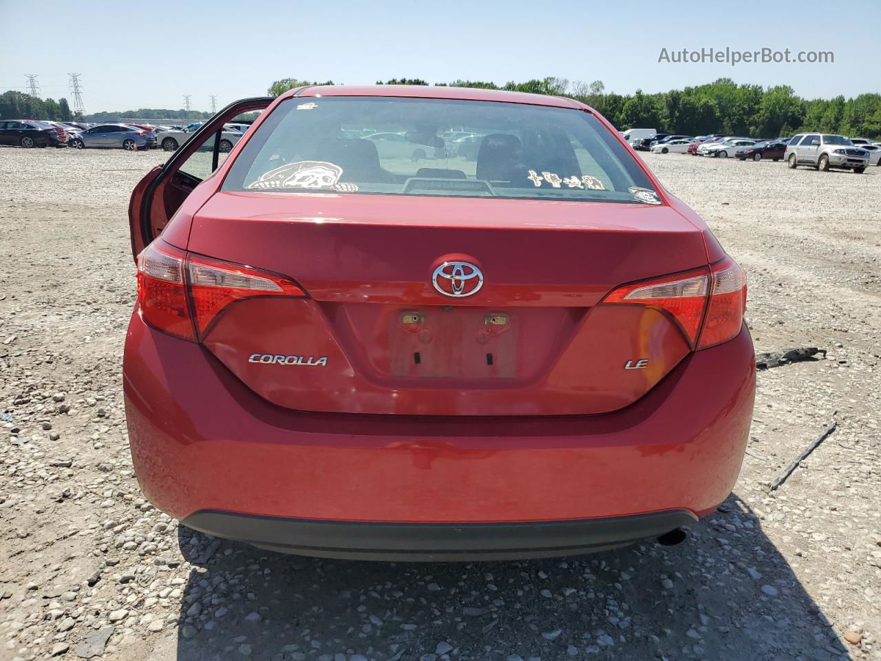 2017 Toyota Corolla L Red vin: 5YFBURHE7HP639124