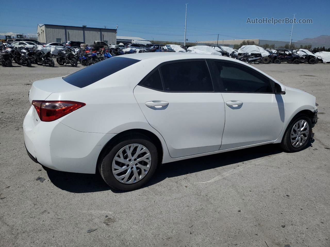 2017 Toyota Corolla L White vin: 5YFBURHE7HP642993