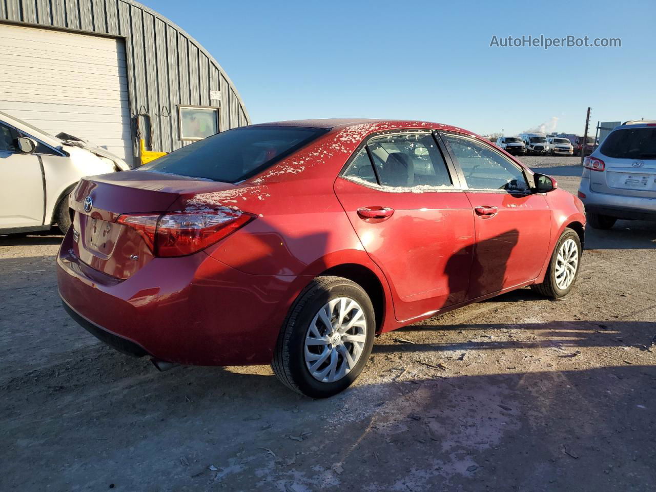 2017 Toyota Corolla L Red vin: 5YFBURHE7HP657073