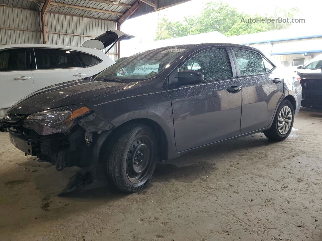 2017 Toyota Corolla L Gray vin: 5YFBURHE7HP669921