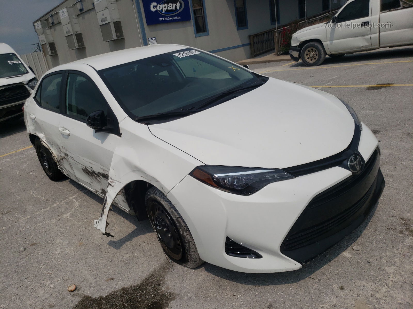 2017 Toyota Corolla L White vin: 5YFBURHE7HP698612