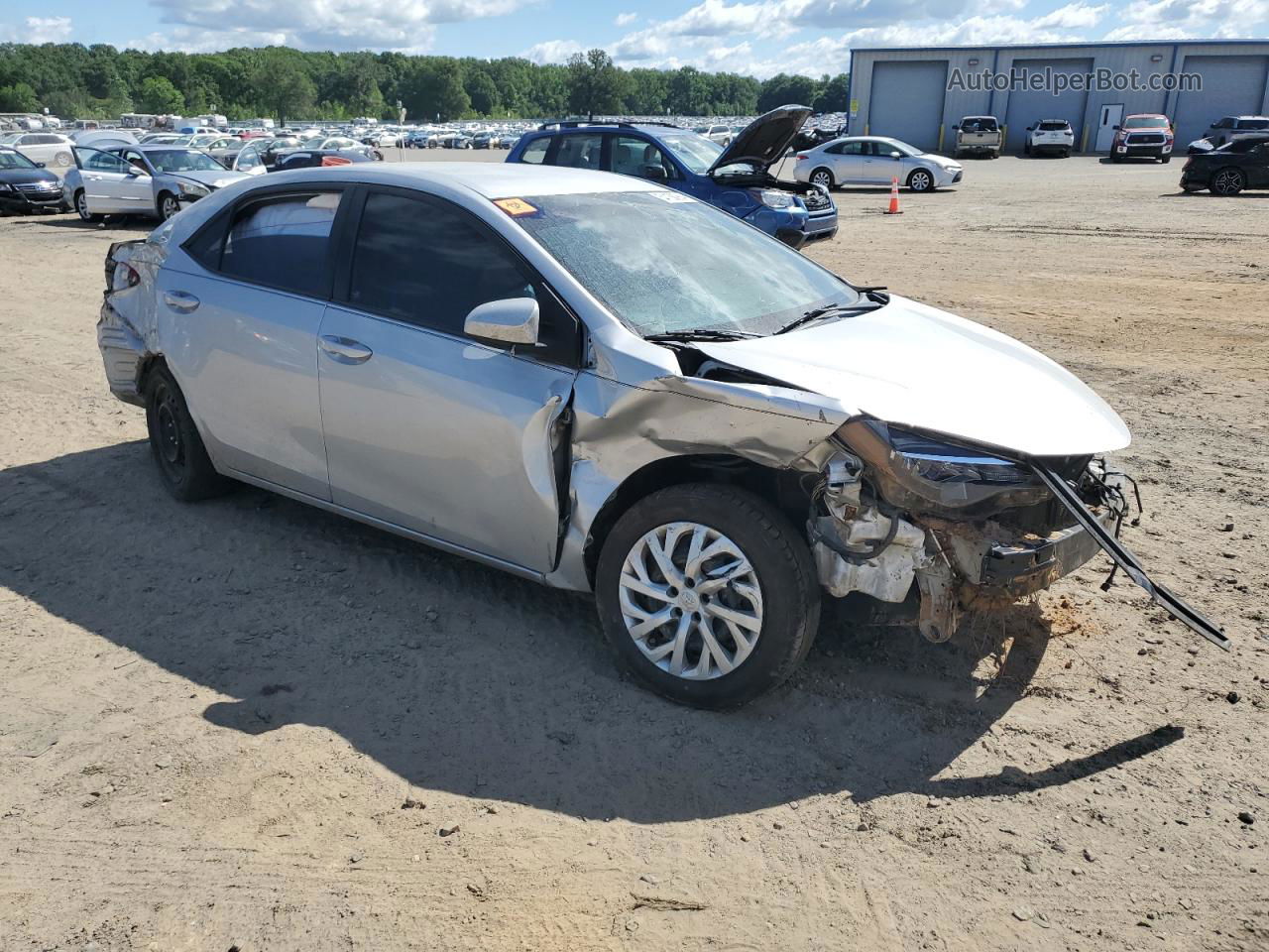 2017 Toyota Corolla L Silver vin: 5YFBURHE7HP736601