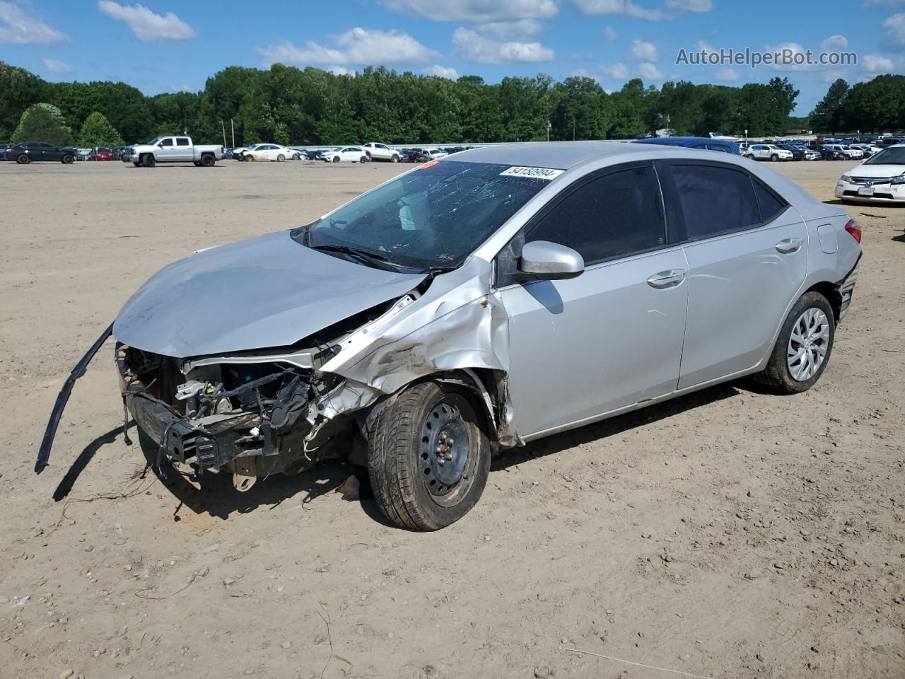 2017 Toyota Corolla L Silver vin: 5YFBURHE7HP736601