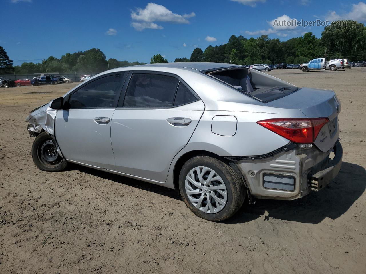 2017 Toyota Corolla L Silver vin: 5YFBURHE7HP736601