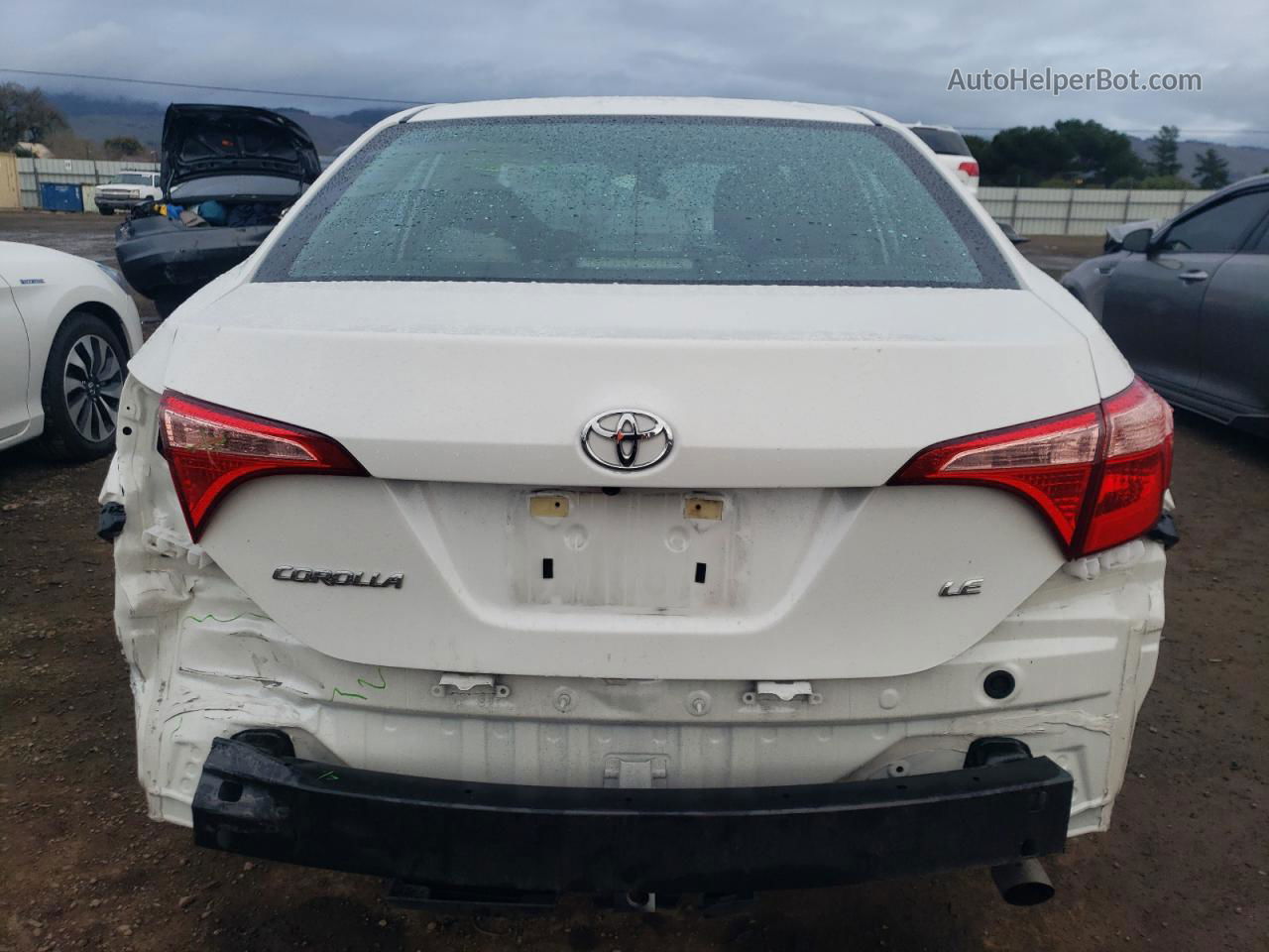 2019 Toyota Corolla L White vin: 5YFBURHE7KP862691