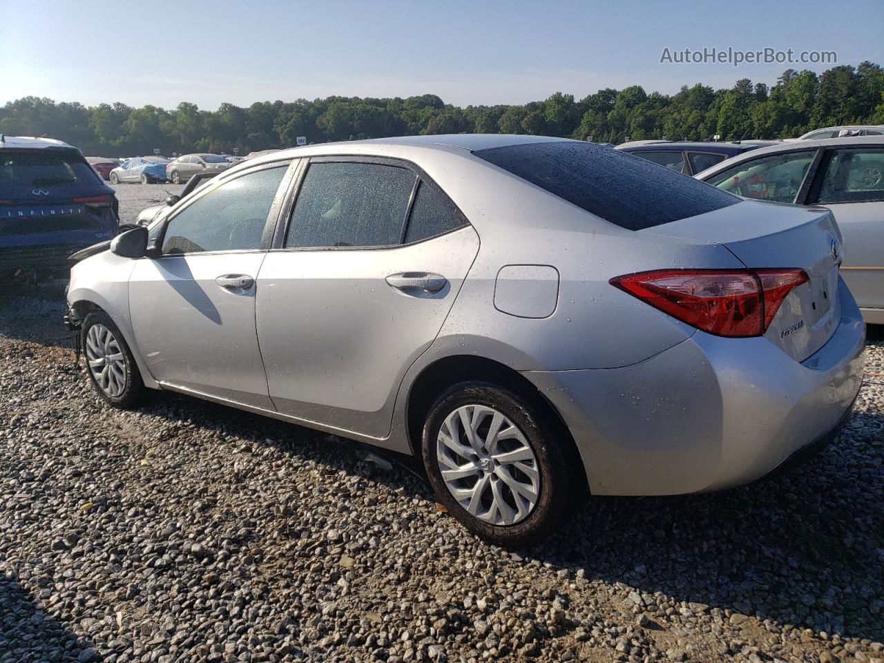 2019 Toyota Corolla L Silver vin: 5YFBURHE7KP864280