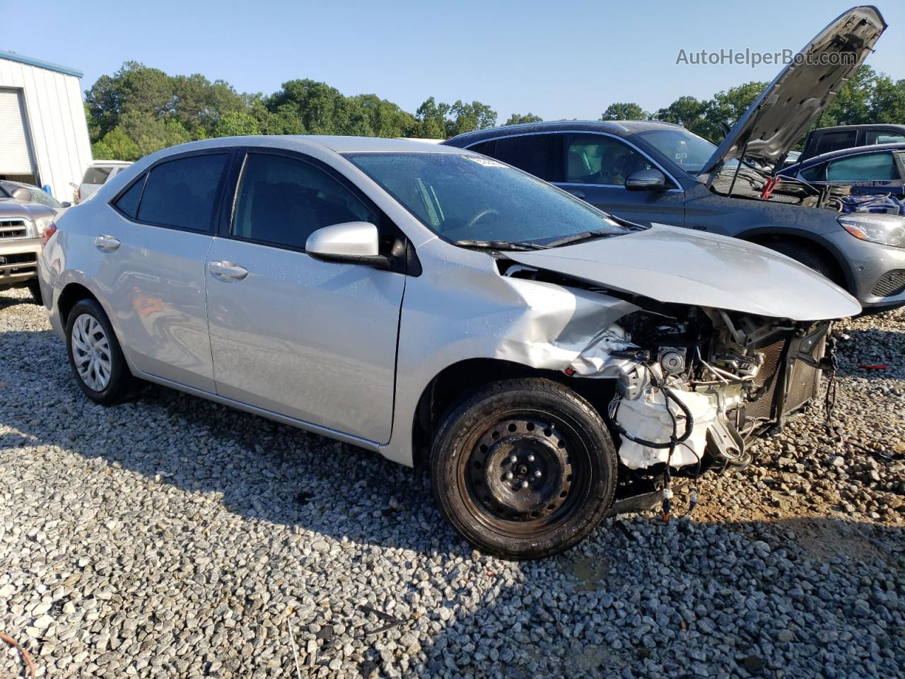 2019 Toyota Corolla L Silver vin: 5YFBURHE7KP864280