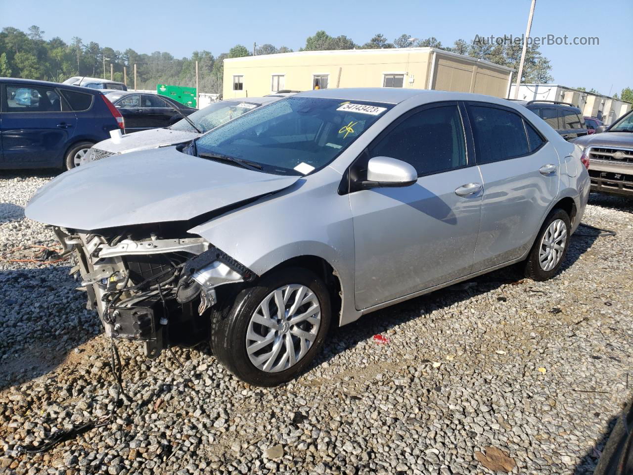 2019 Toyota Corolla L Silver vin: 5YFBURHE7KP864280