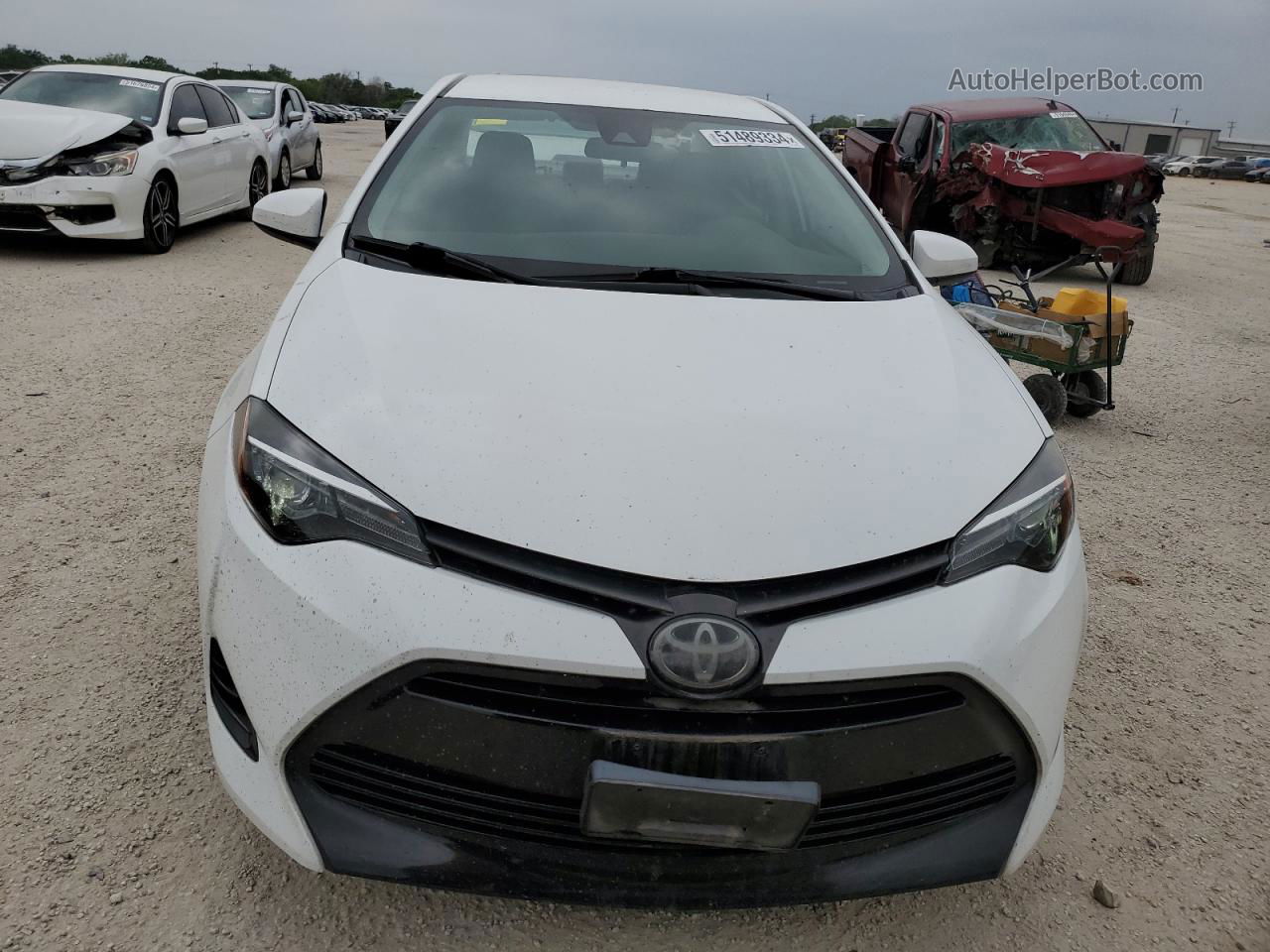 2019 Toyota Corolla L White vin: 5YFBURHE7KP864635