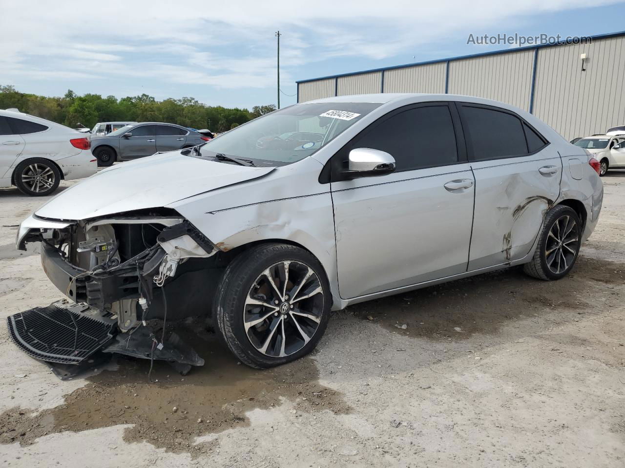 2019 Toyota Corolla L Silver vin: 5YFBURHE7KP874405