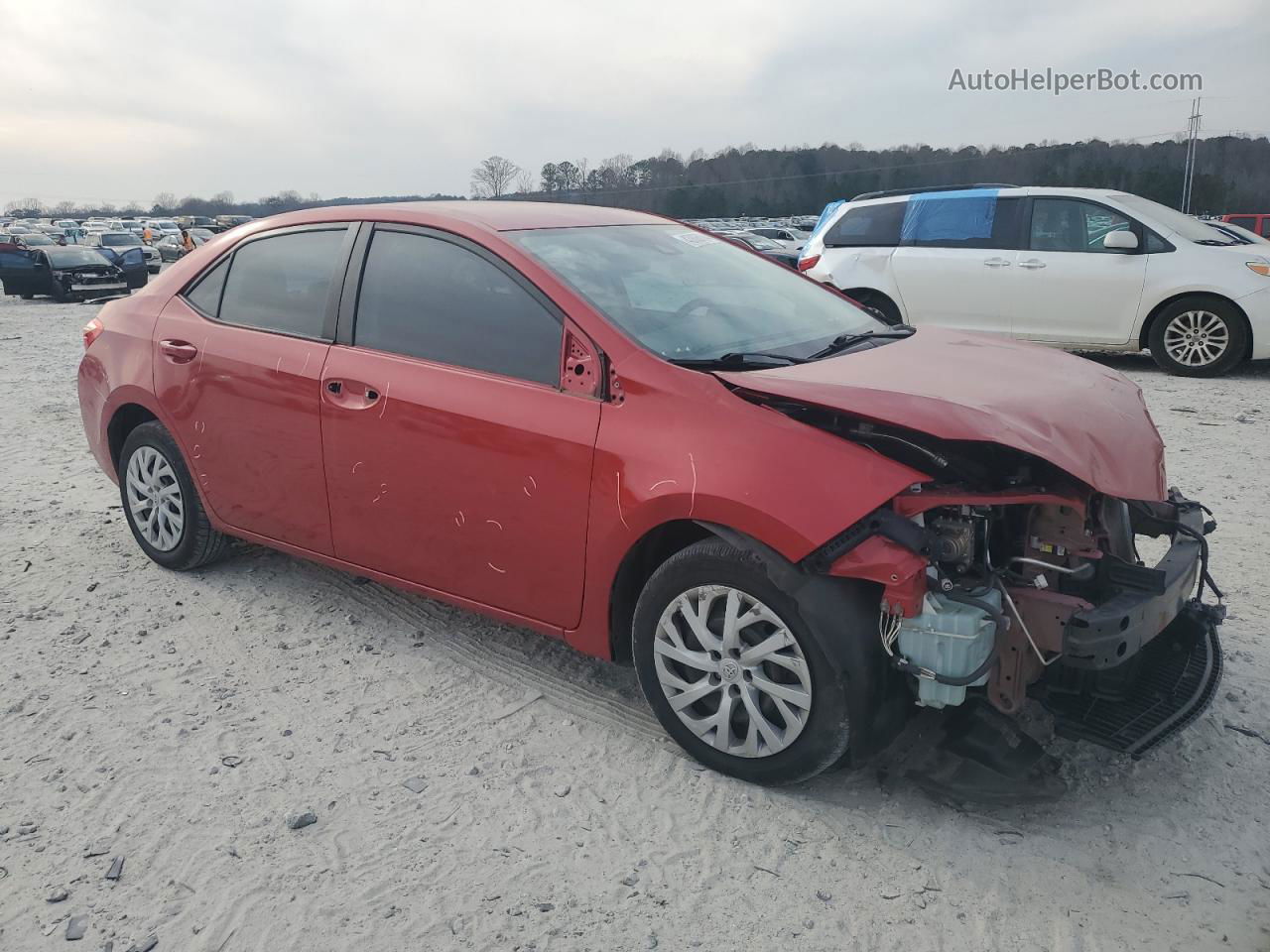 2019 Toyota Corolla L Red vin: 5YFBURHE7KP875120