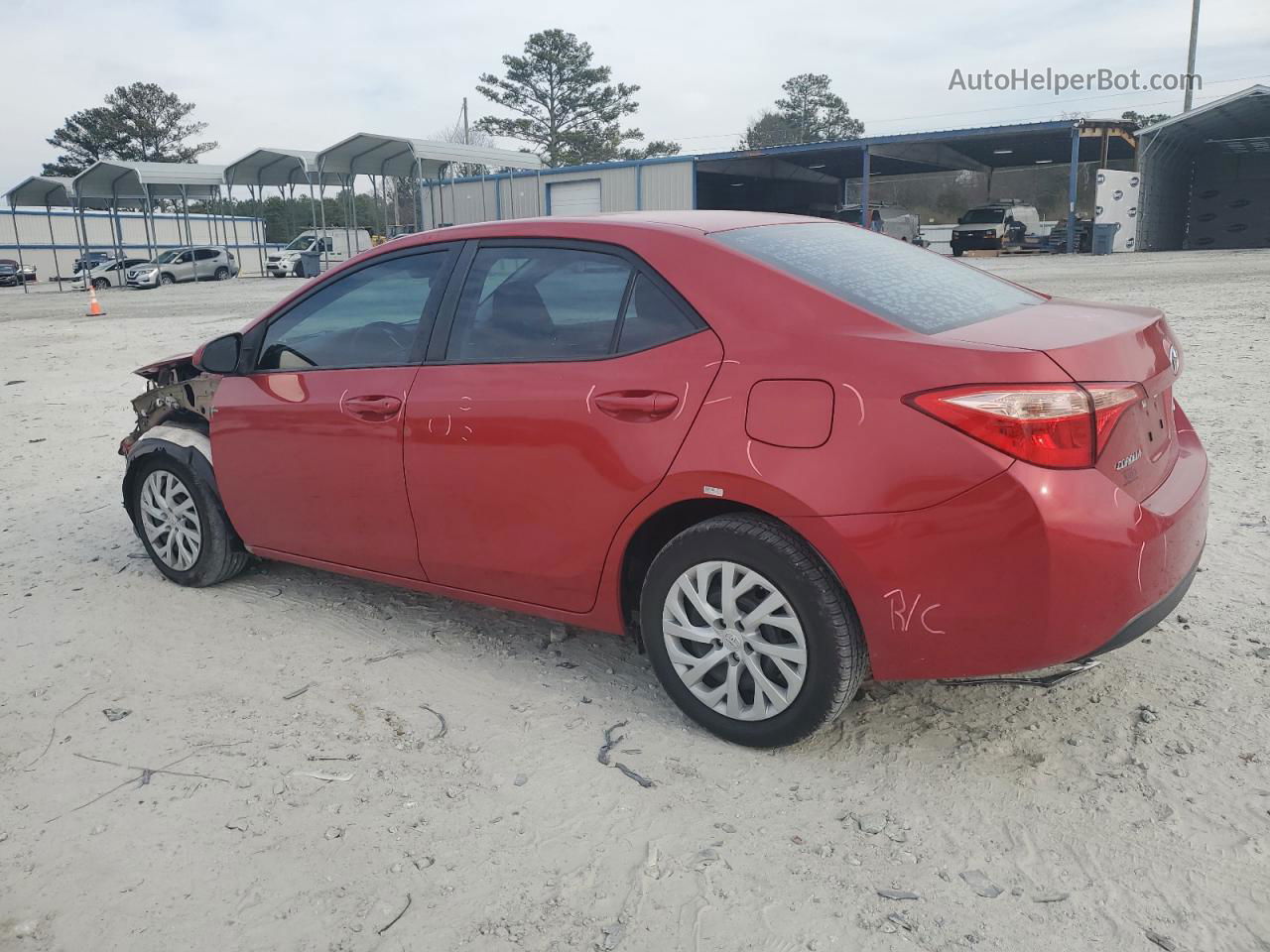 2019 Toyota Corolla L Red vin: 5YFBURHE7KP875120