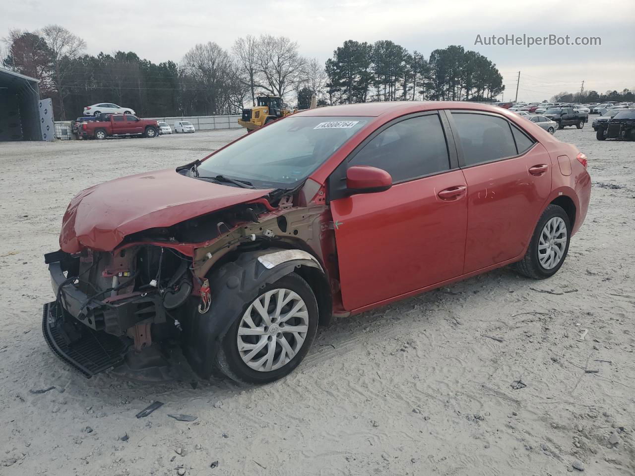 2019 Toyota Corolla L Red vin: 5YFBURHE7KP875120