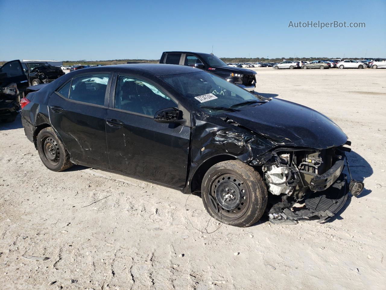 2019 Toyota Corolla L Black vin: 5YFBURHE7KP891396