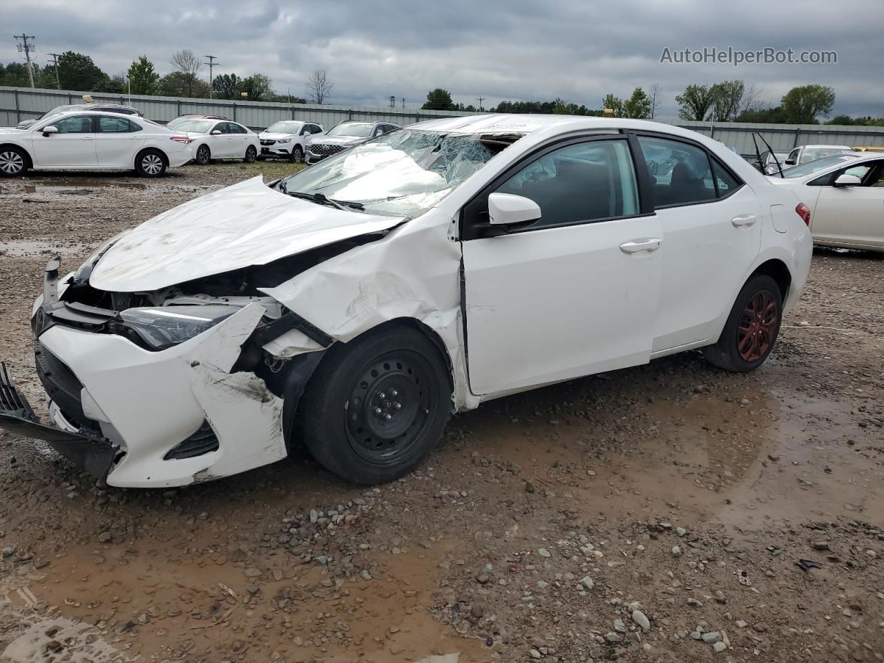 2019 Toyota Corolla L White vin: 5YFBURHE7KP892709