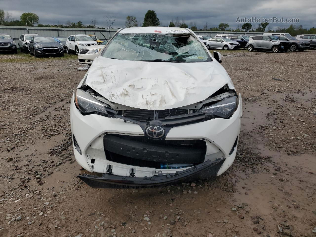 2019 Toyota Corolla L White vin: 5YFBURHE7KP892709