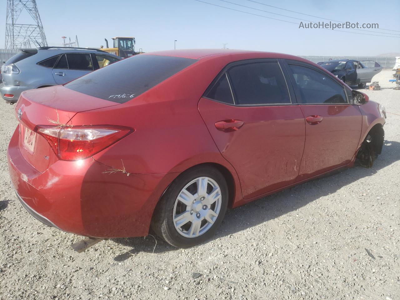 2019 Toyota Corolla L Красный vin: 5YFBURHE7KP907578