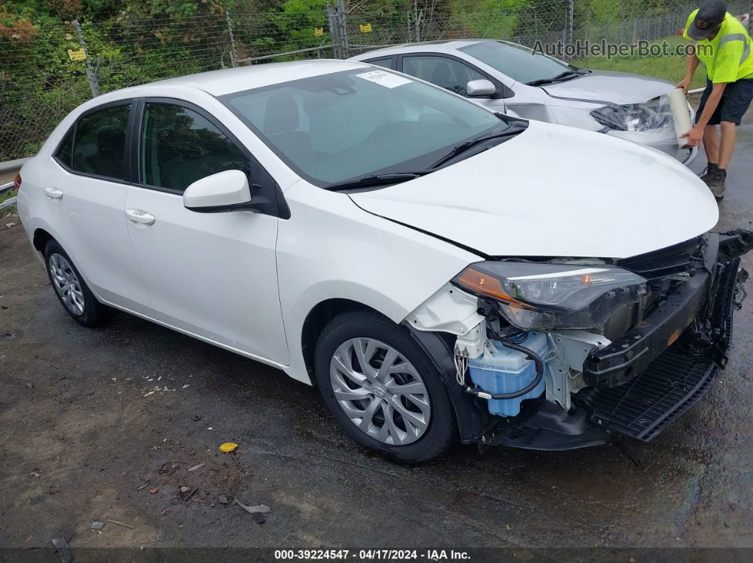 2019 Toyota Corolla Le White vin: 5YFBURHE7KP912392