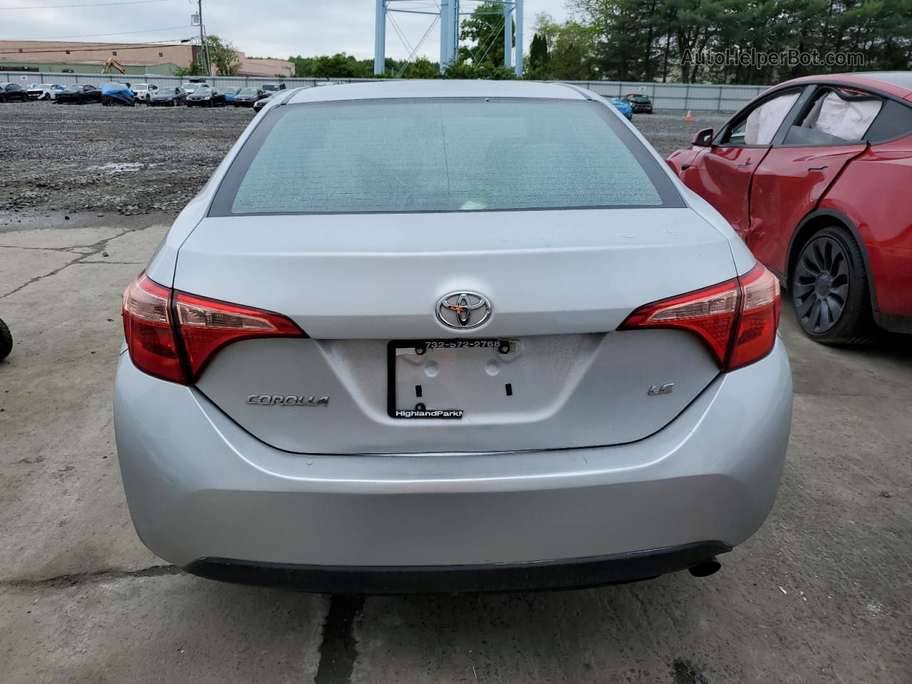 2019 Toyota Corolla L Silver vin: 5YFBURHE7KP935008
