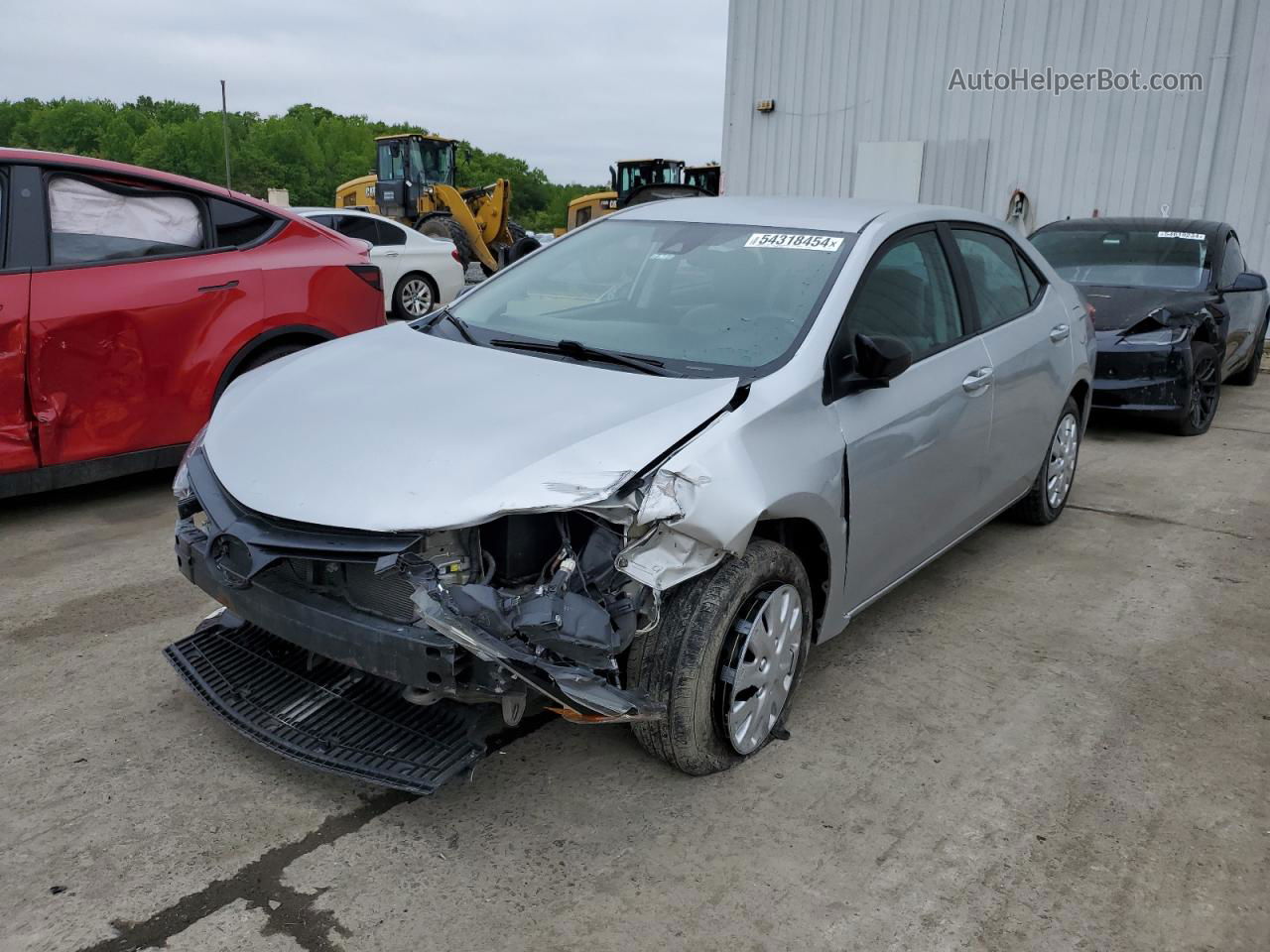 2019 Toyota Corolla L Silver vin: 5YFBURHE7KP935008