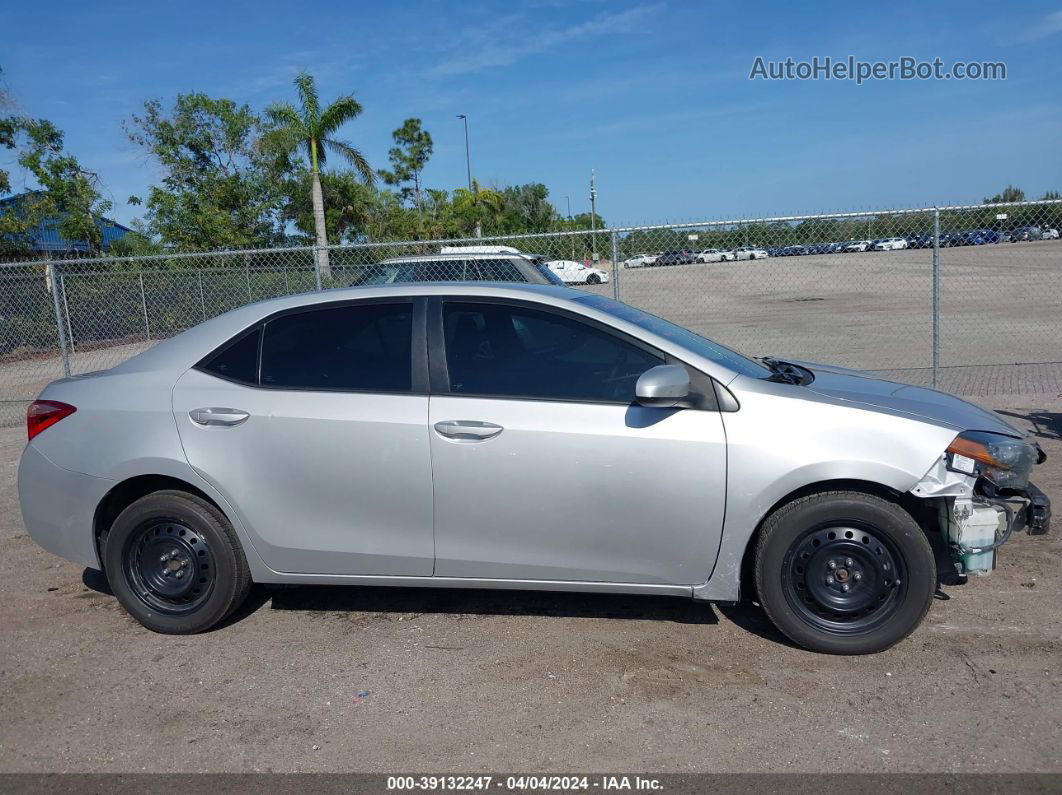 2019 Toyota Corolla Le Silver vin: 5YFBURHE7KP948535