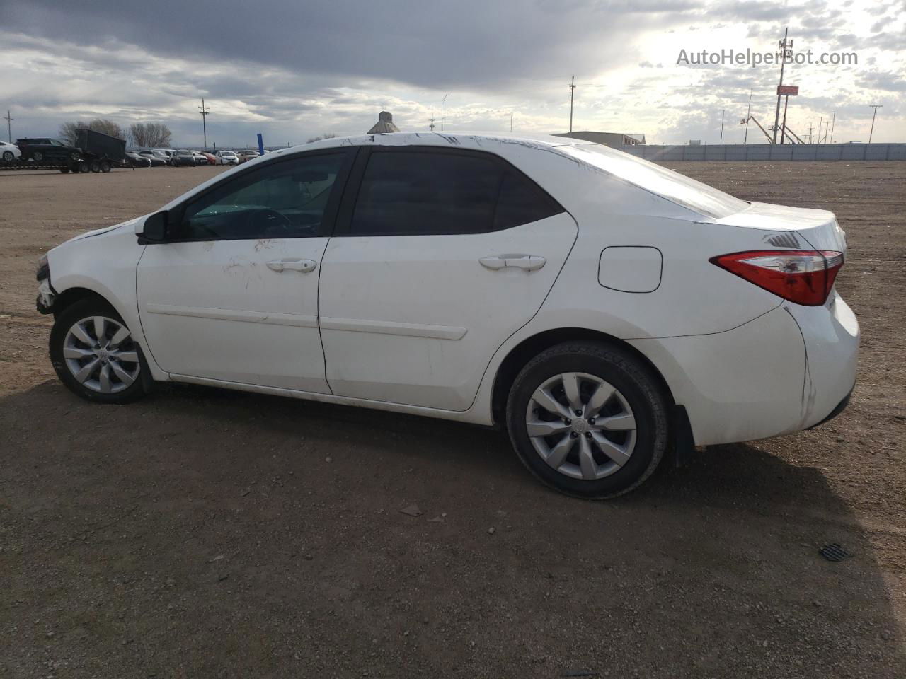 2014 Toyota Corolla L White vin: 5YFBURHE8EP003064