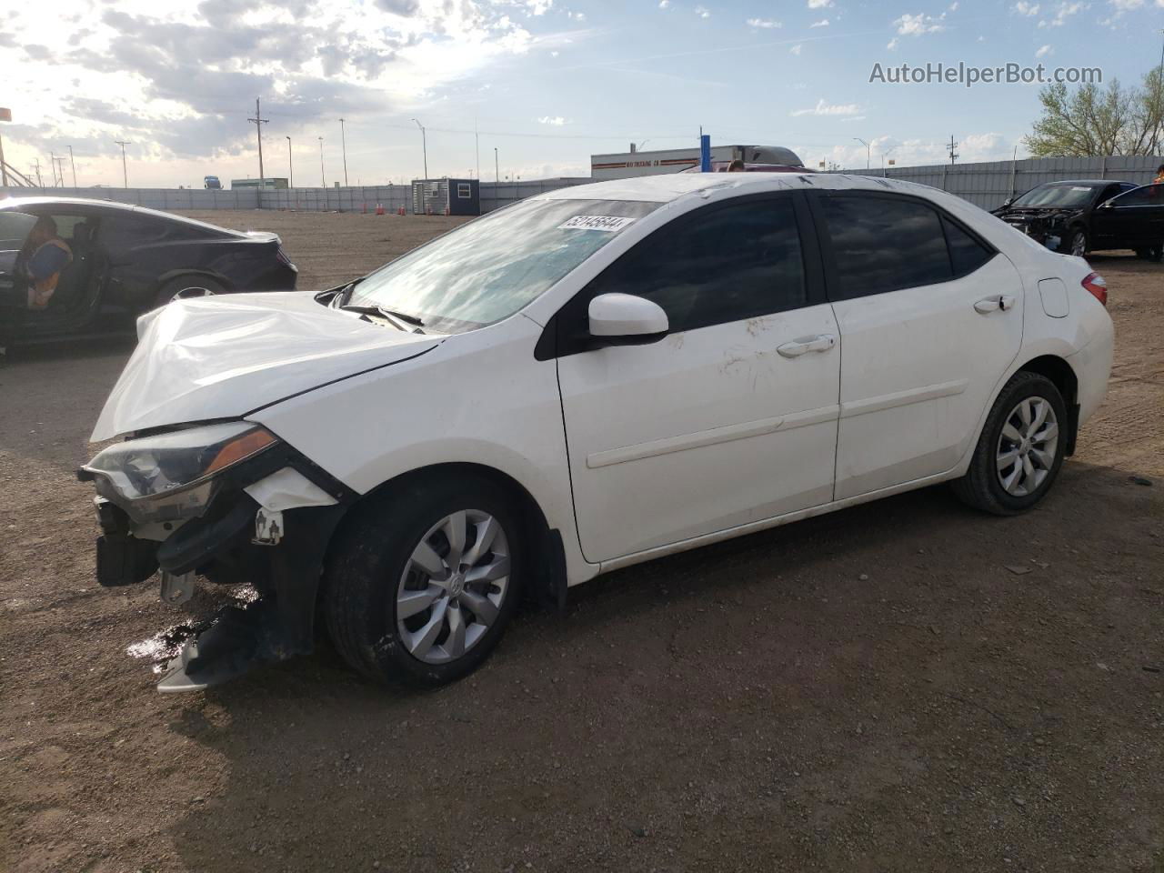 2014 Toyota Corolla L White vin: 5YFBURHE8EP003064