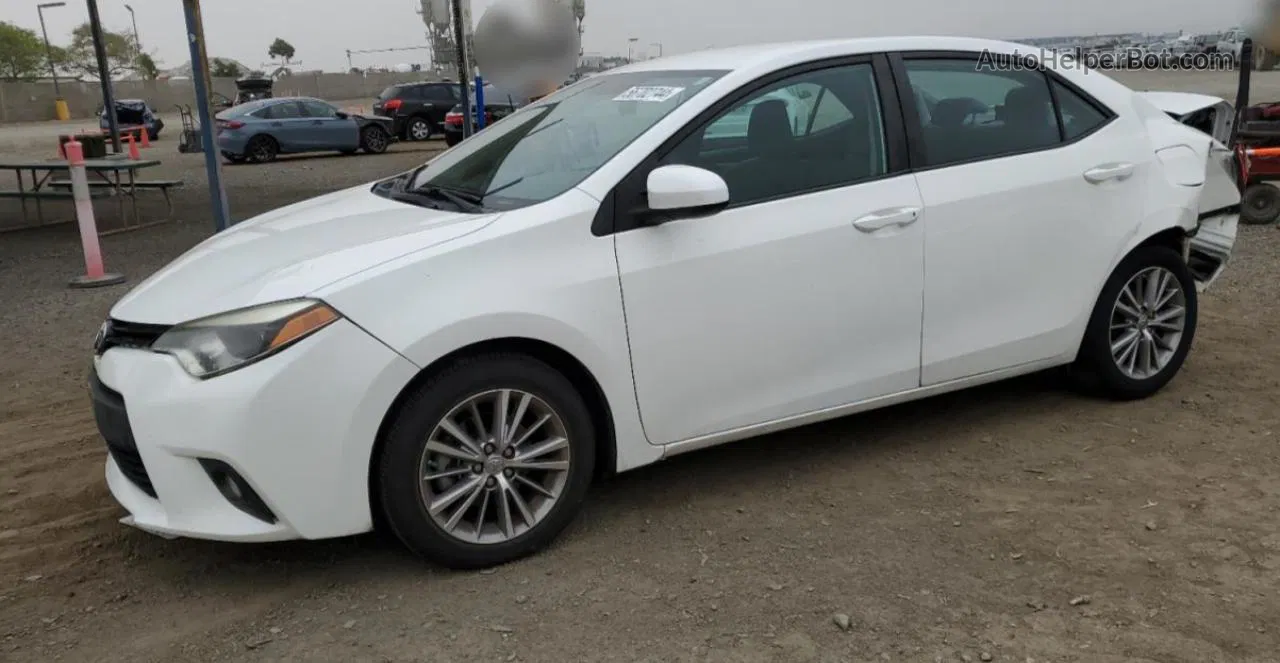 2014 Toyota Corolla L White vin: 5YFBURHE8EP010404