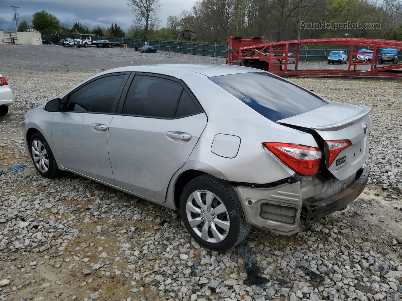 2014 Toyota Corolla L Silver vin: 5YFBURHE8EP036520