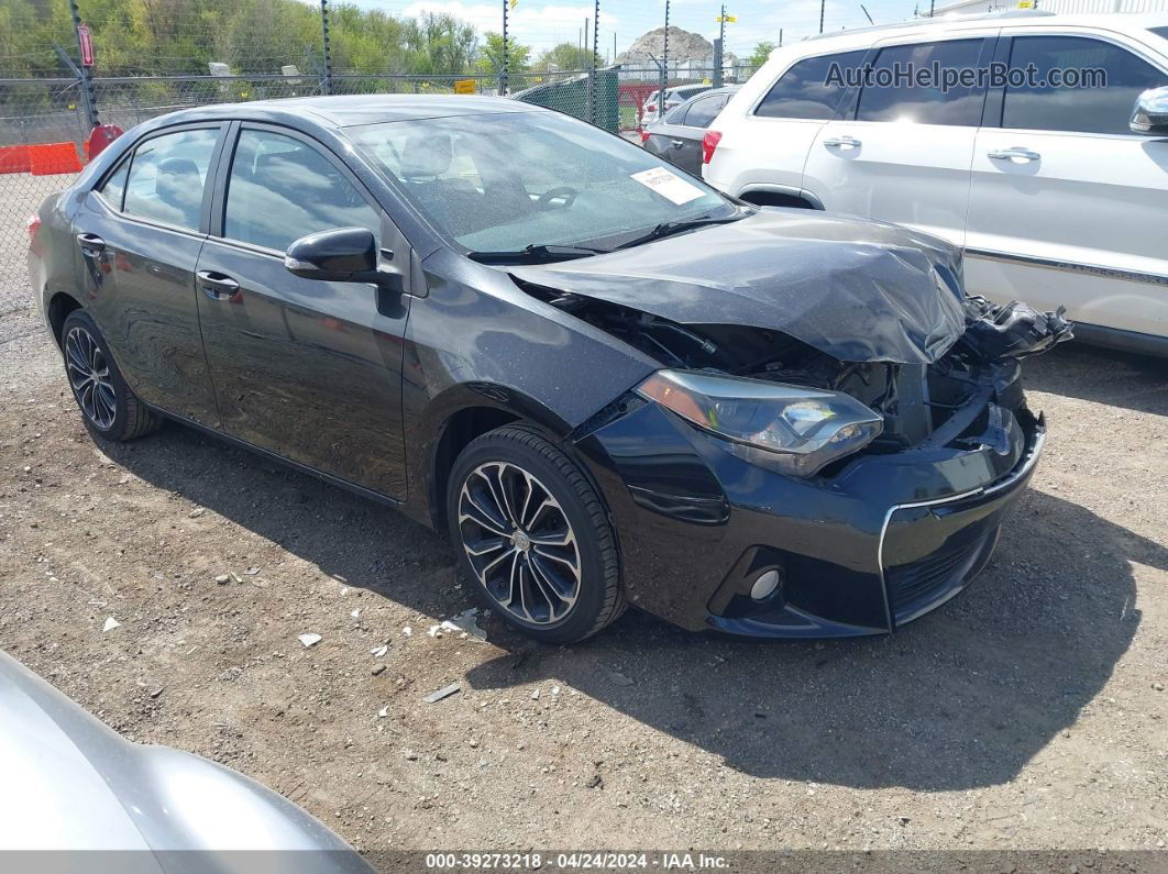 2014 Toyota Corolla S Plus Black vin: 5YFBURHE8EP047226