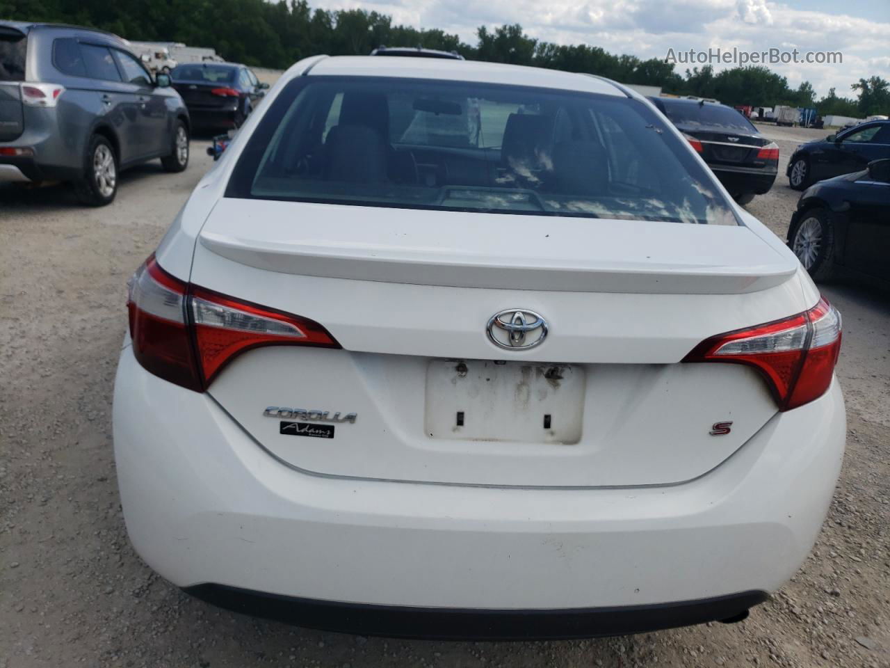 2014 Toyota Corolla L White vin: 5YFBURHE8EP053625