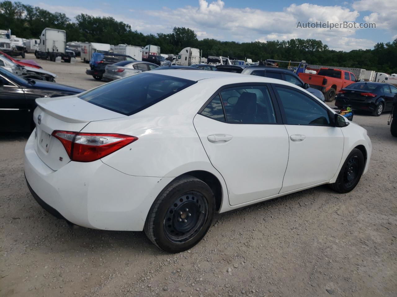 2014 Toyota Corolla L White vin: 5YFBURHE8EP053625