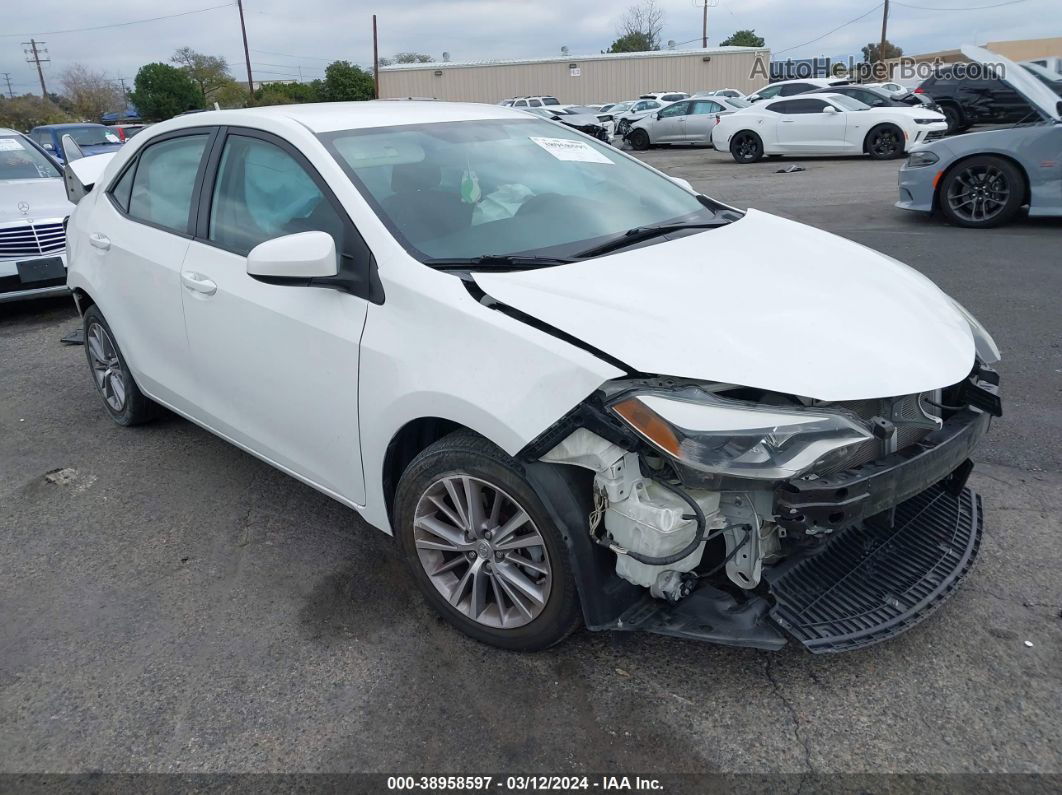 2014 Toyota Corolla Le Plus White vin: 5YFBURHE8EP073079