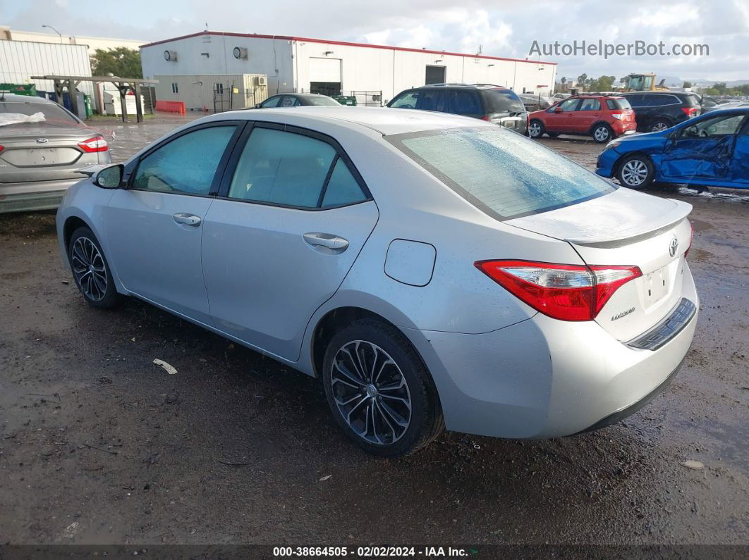 2014 Toyota Corolla S Plus Silver vin: 5YFBURHE8EP085491