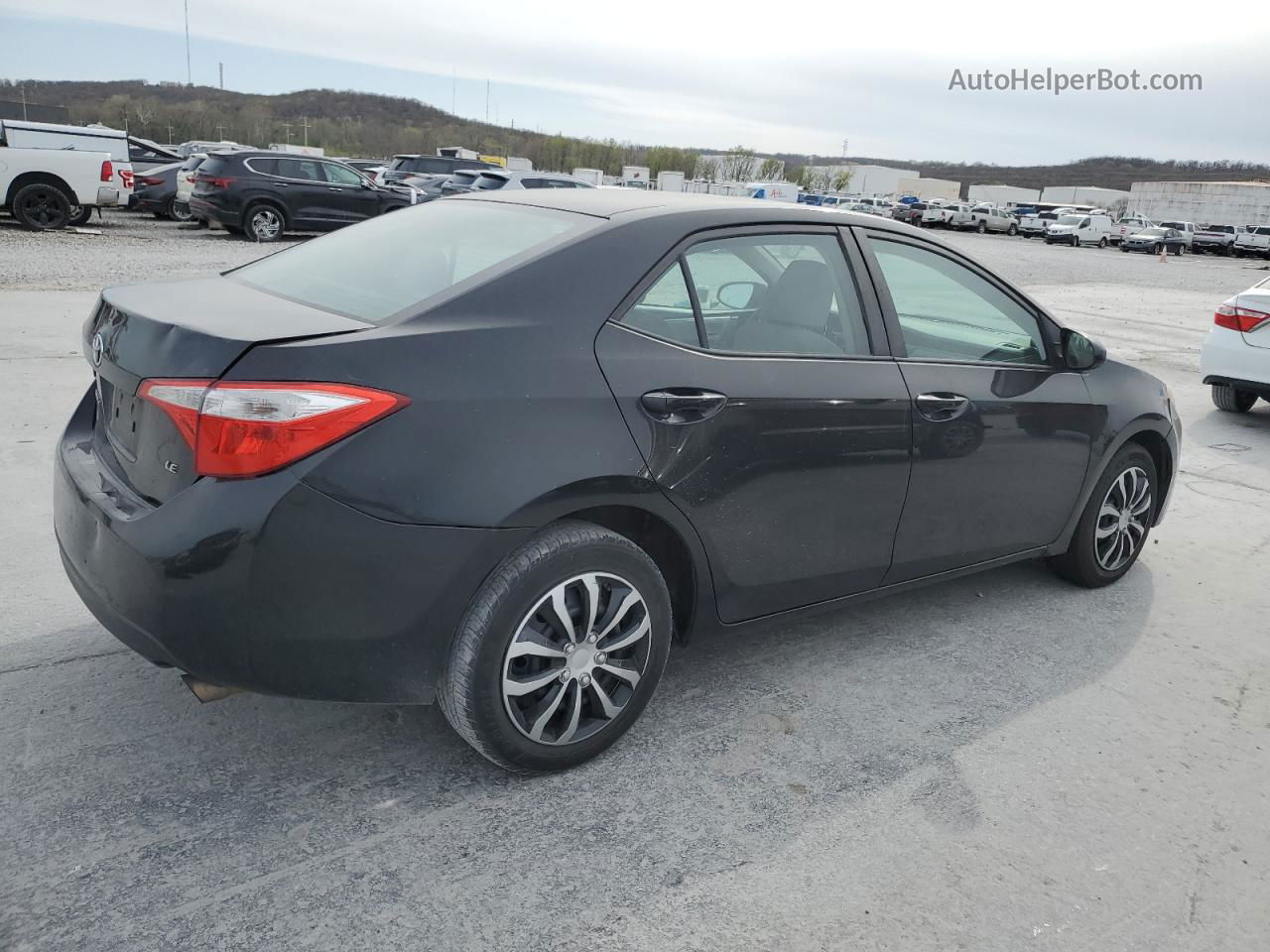 2014 Toyota Corolla L Black vin: 5YFBURHE8EP095471