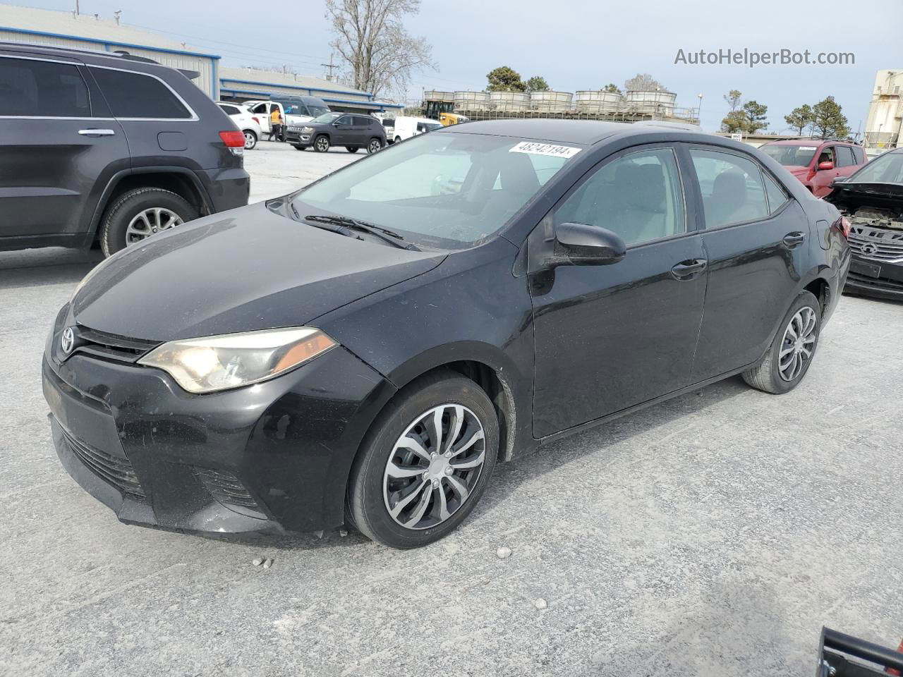 2014 Toyota Corolla L Black vin: 5YFBURHE8EP095471