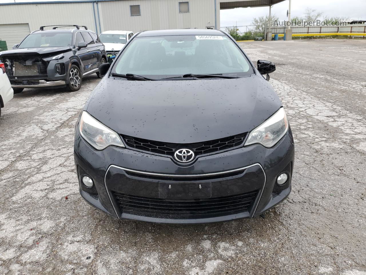 2014 Toyota Corolla L Black vin: 5YFBURHE8EP100166