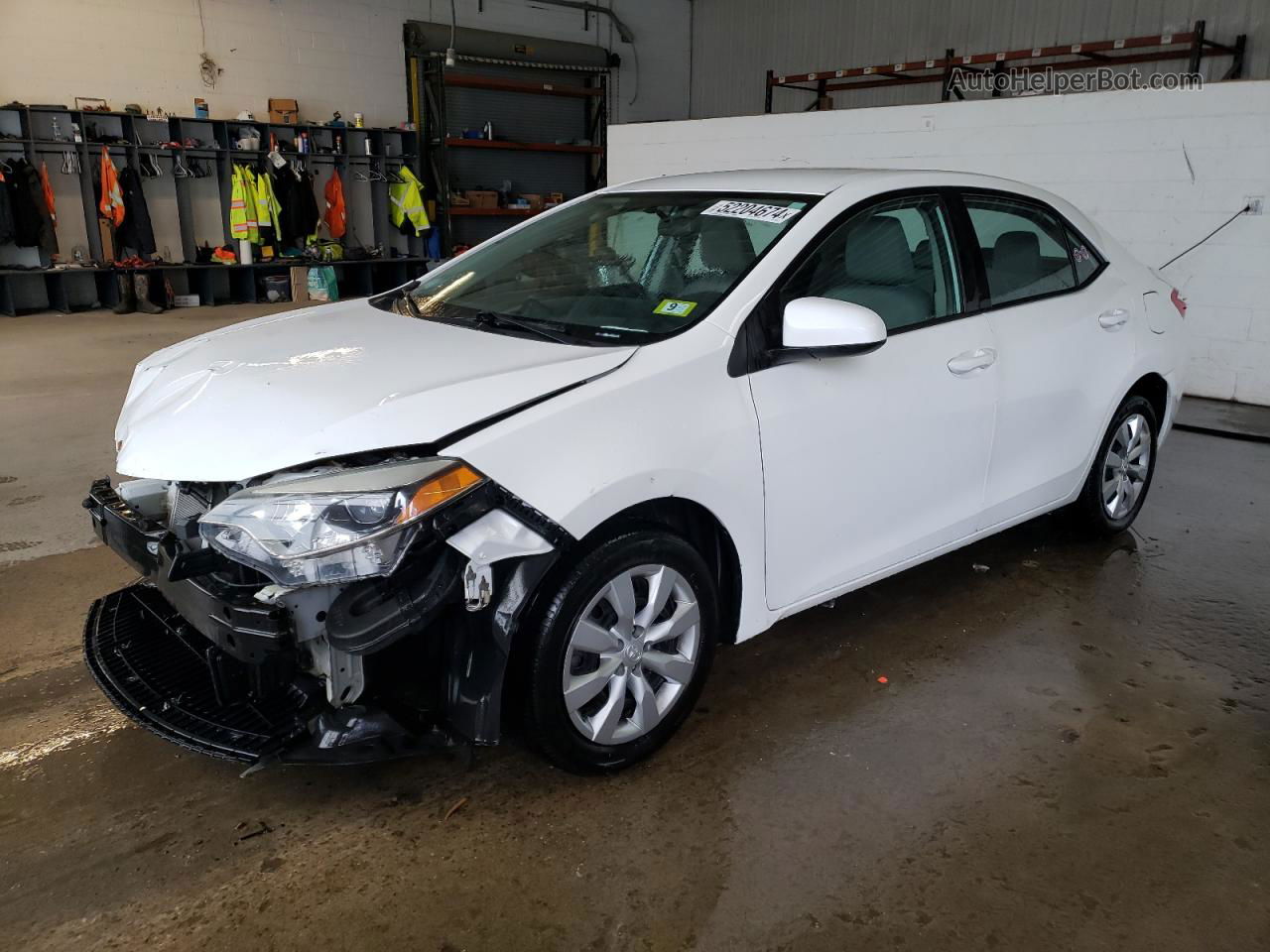 2014 Toyota Corolla L White vin: 5YFBURHE8EP118599