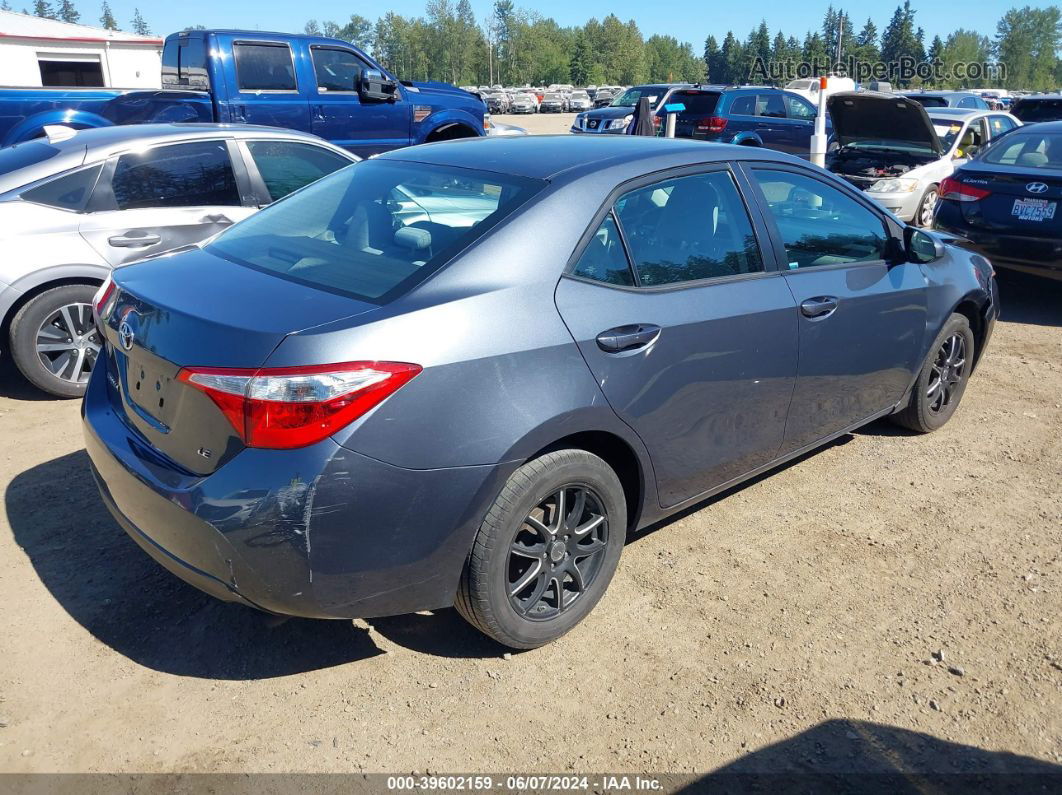 2014 Toyota Corolla Le Gray vin: 5YFBURHE8EP119669