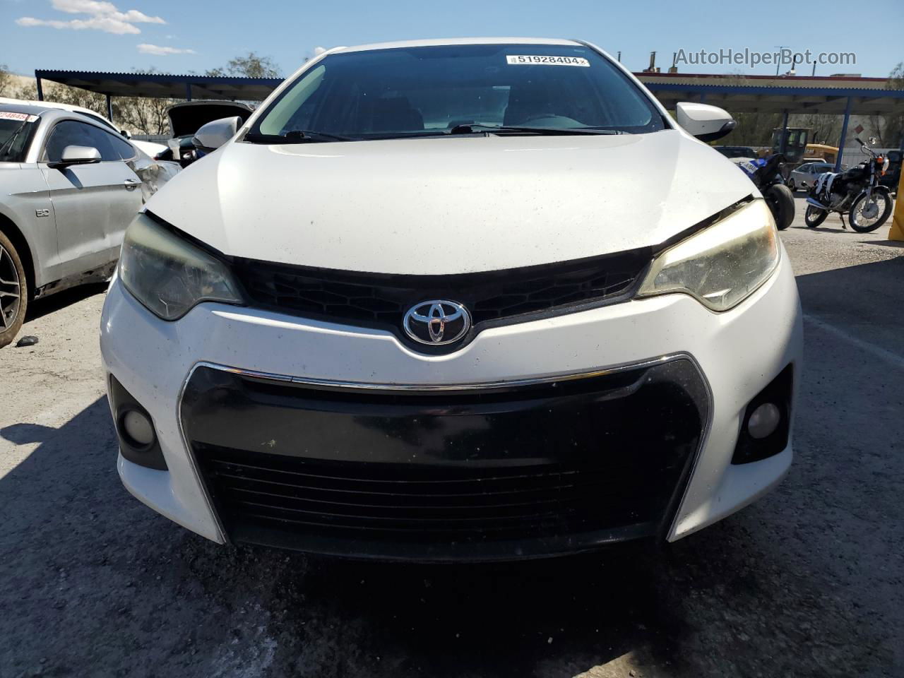 2014 Toyota Corolla L White vin: 5YFBURHE8EP131479