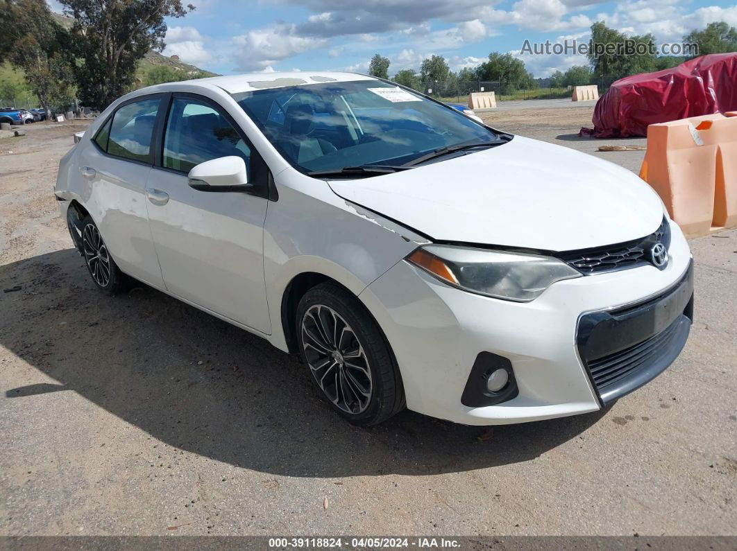 2014 Toyota Corolla S Plus White vin: 5YFBURHE8EP160769