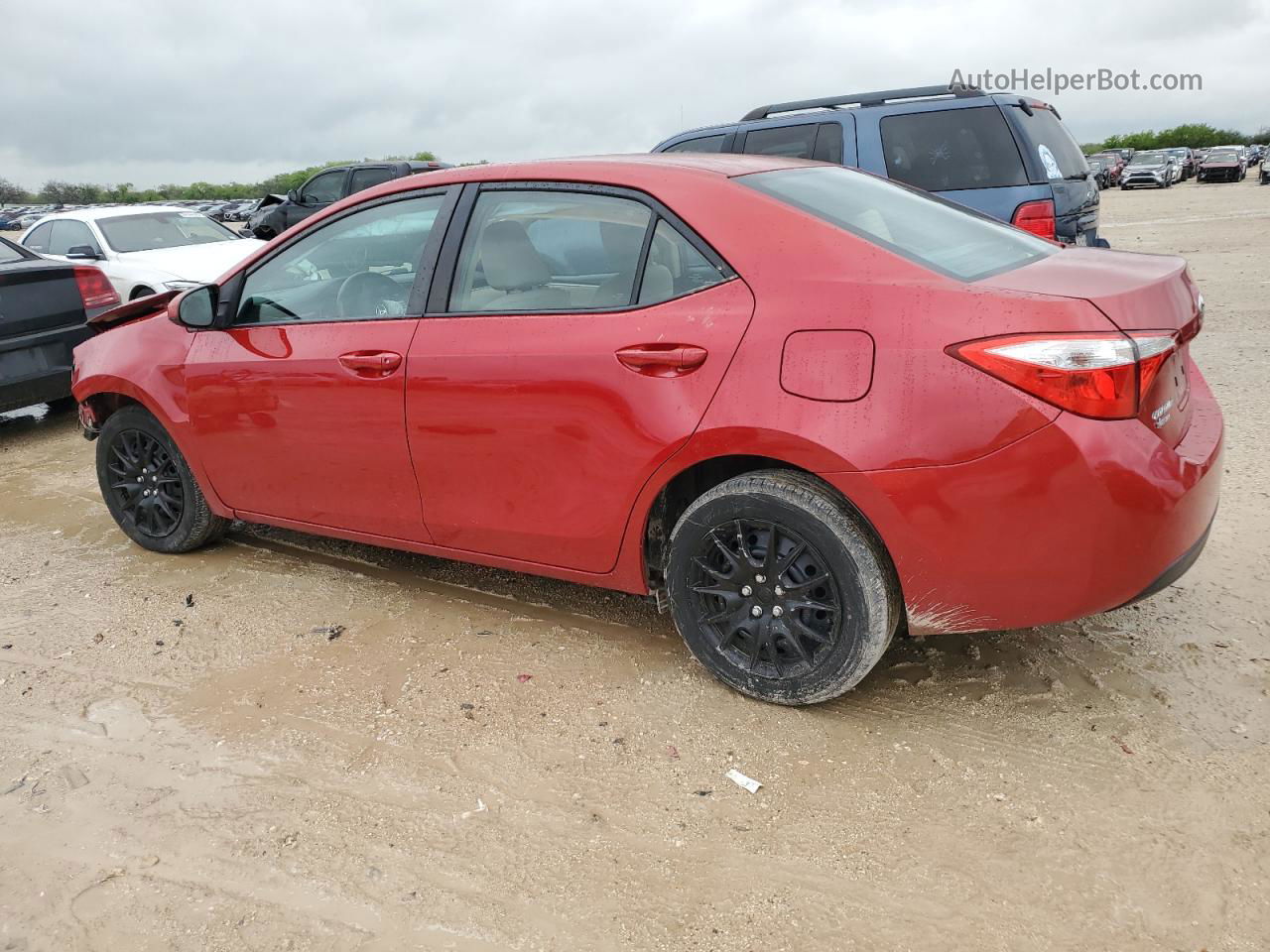 2015 Toyota Corolla L Red vin: 5YFBURHE8FP259769