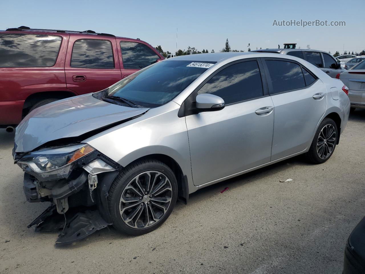 2015 Toyota Corolla L Silver vin: 5YFBURHE8FP276281