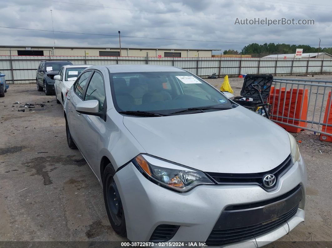 2015 Toyota Corolla Le Silver vin: 5YFBURHE8FP304158