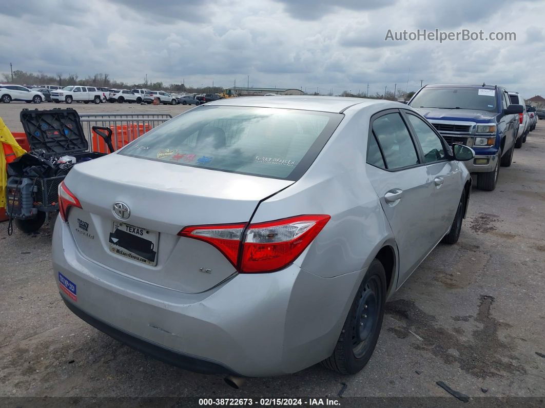 2015 Toyota Corolla Le Silver vin: 5YFBURHE8FP304158