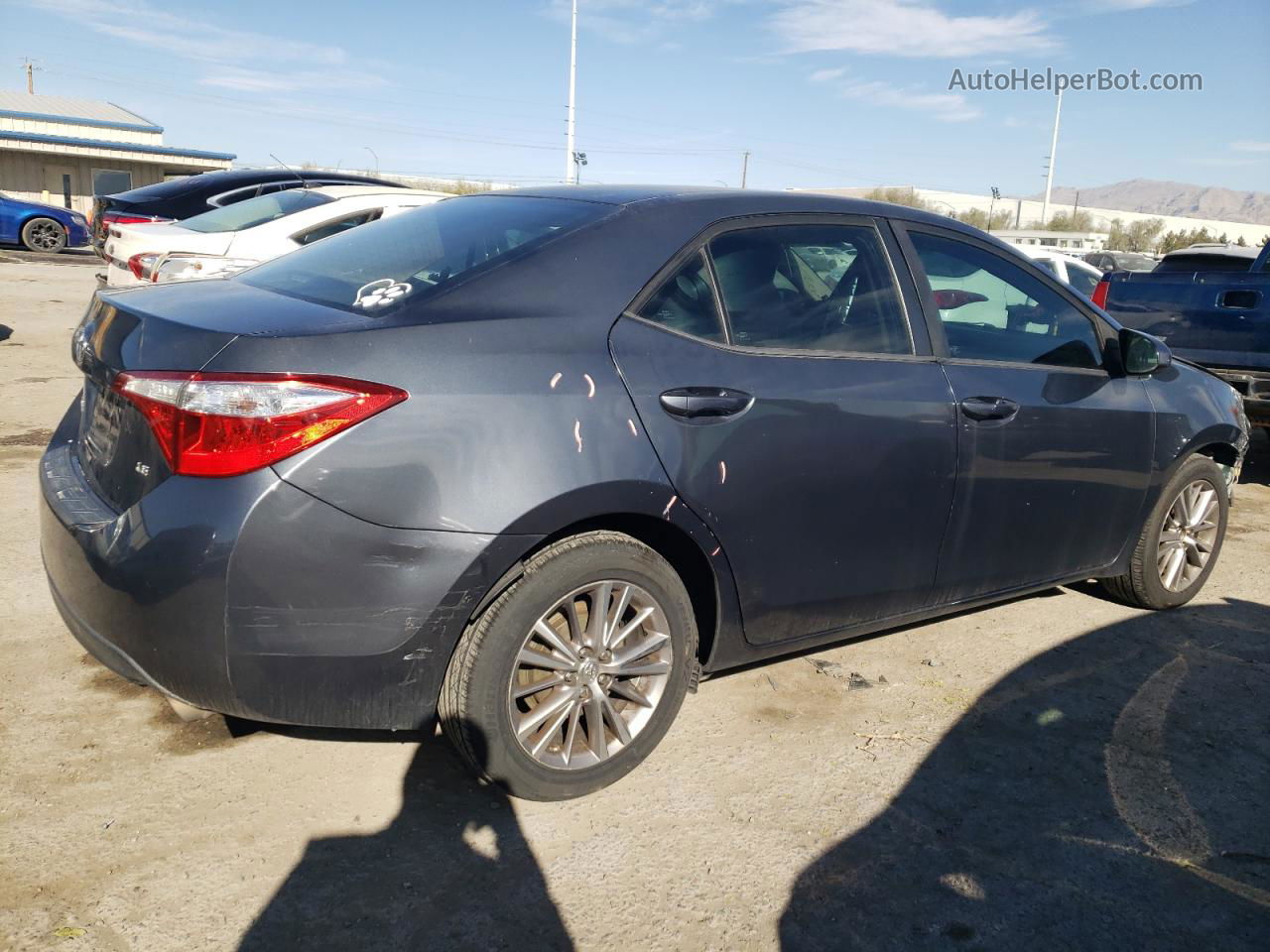 2015 Toyota Corolla L Blue vin: 5YFBURHE8FP344370