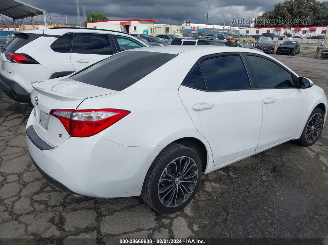 2015 Toyota Corolla S Plus White vin: 5YFBURHE8FP346989