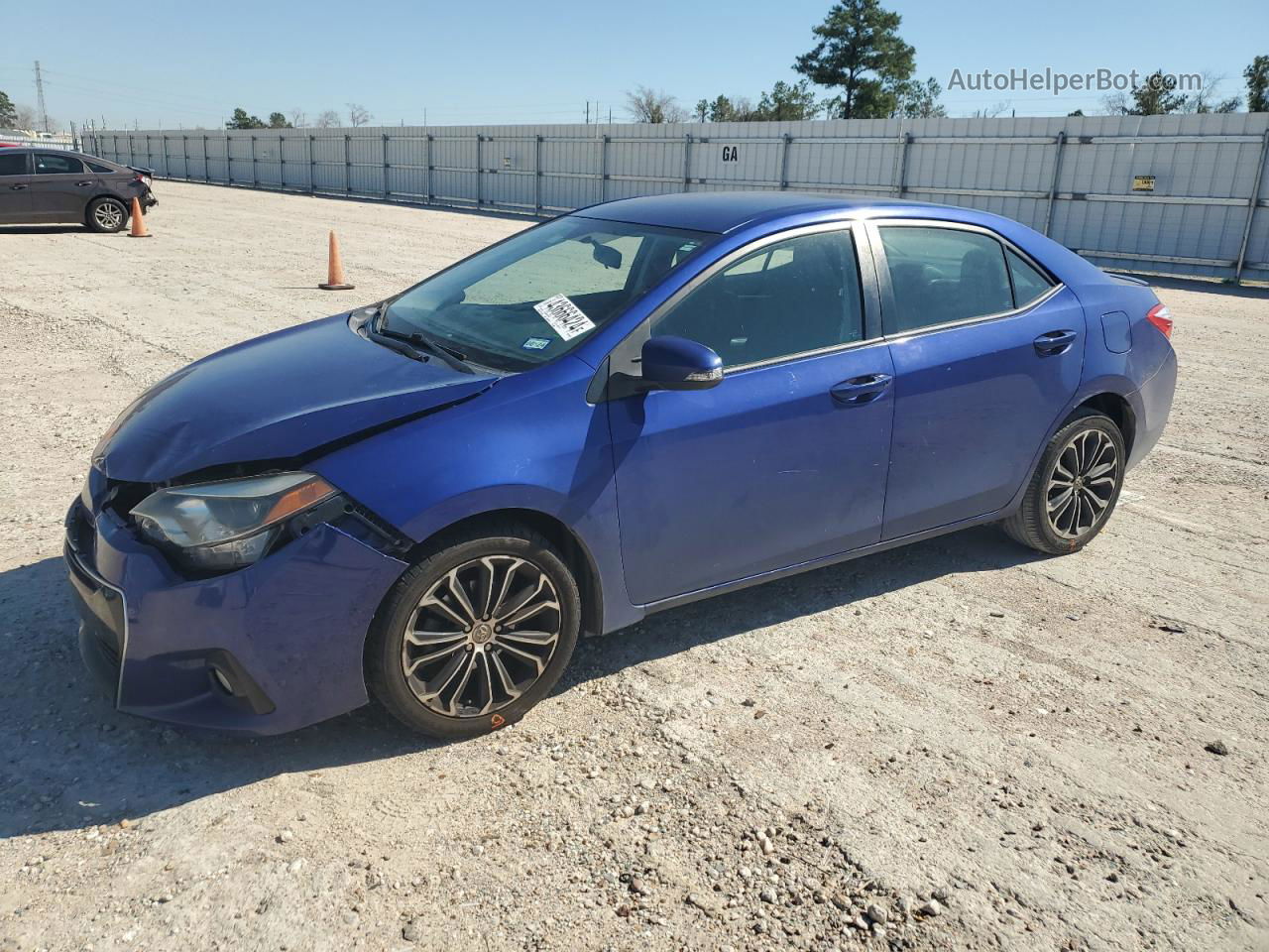 2015 Toyota Corolla L Blue vin: 5YFBURHE8FP349892