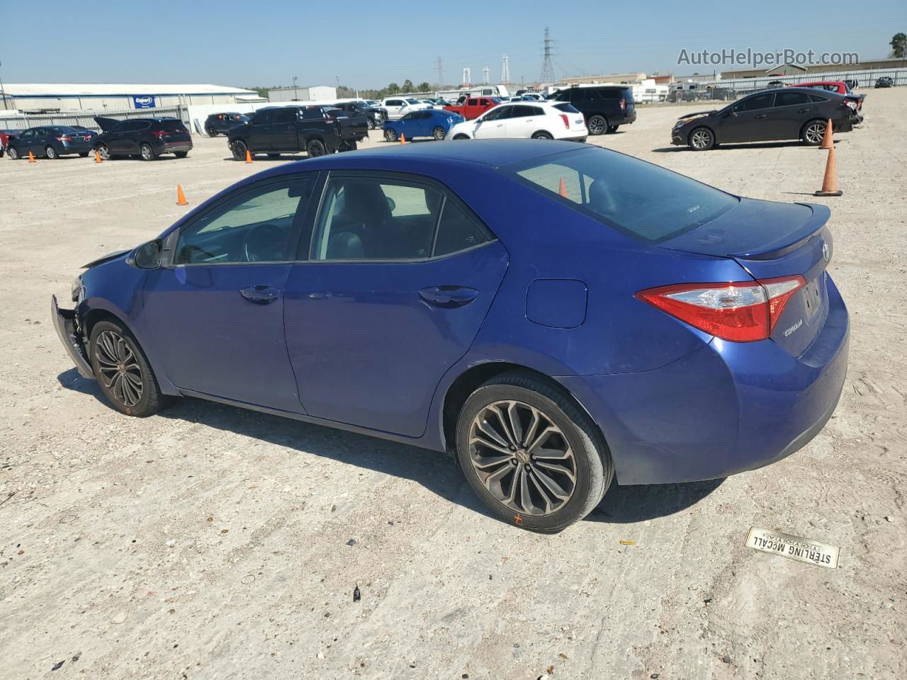 2015 Toyota Corolla L Синий vin: 5YFBURHE8FP349892